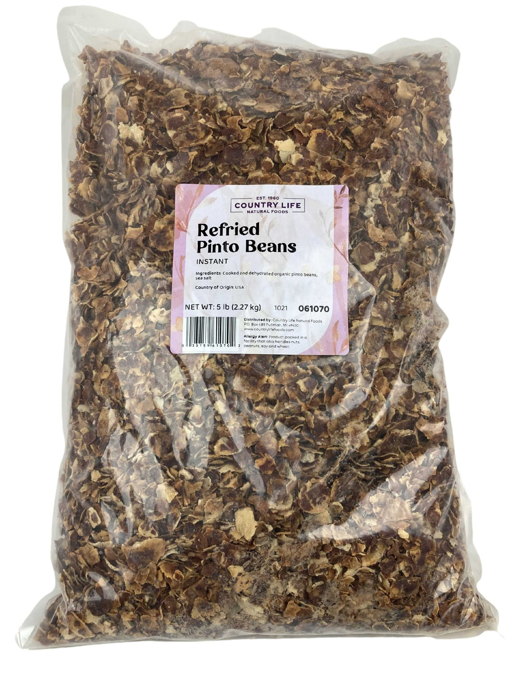 Pinto Beans, Instant, Organic, w/Salt