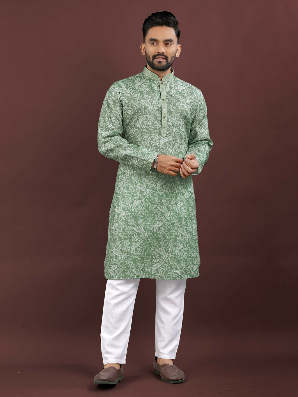 Anaita Light Green Digital Print Kurta