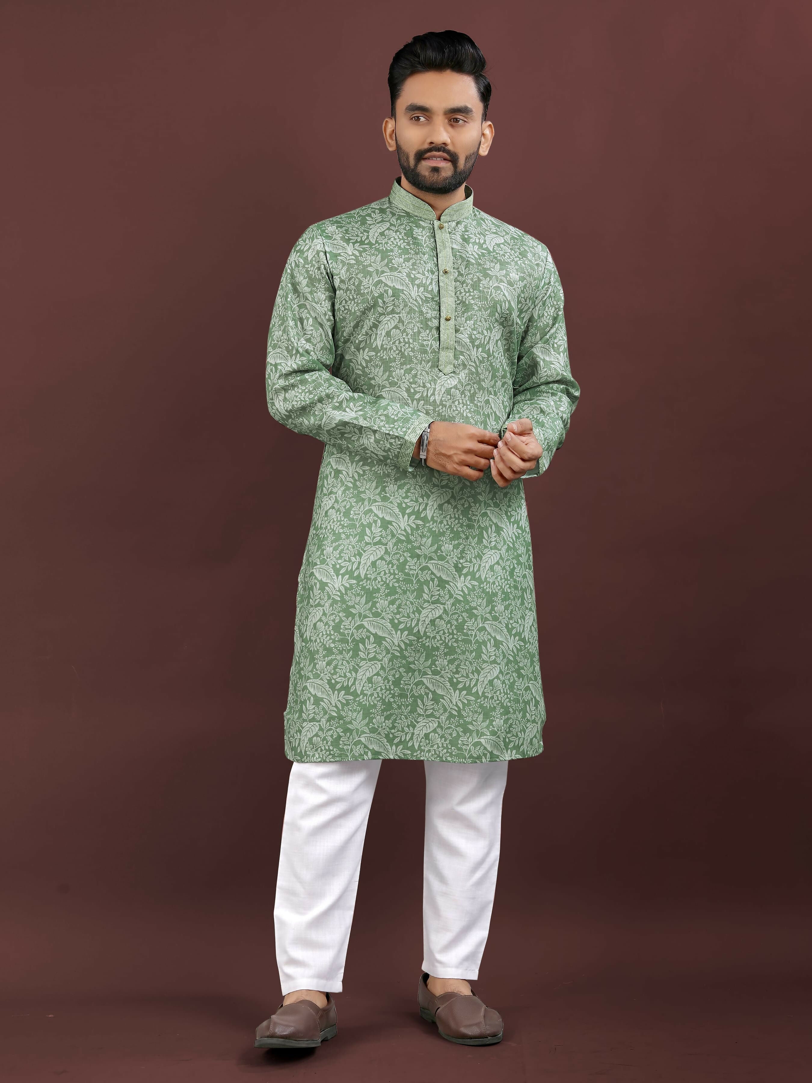 Anaita Light Green Digital Print Kurta