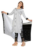 Vamika Women Embroidery Rayon White Party Wear/Casual Wear Kurta Set/Suit