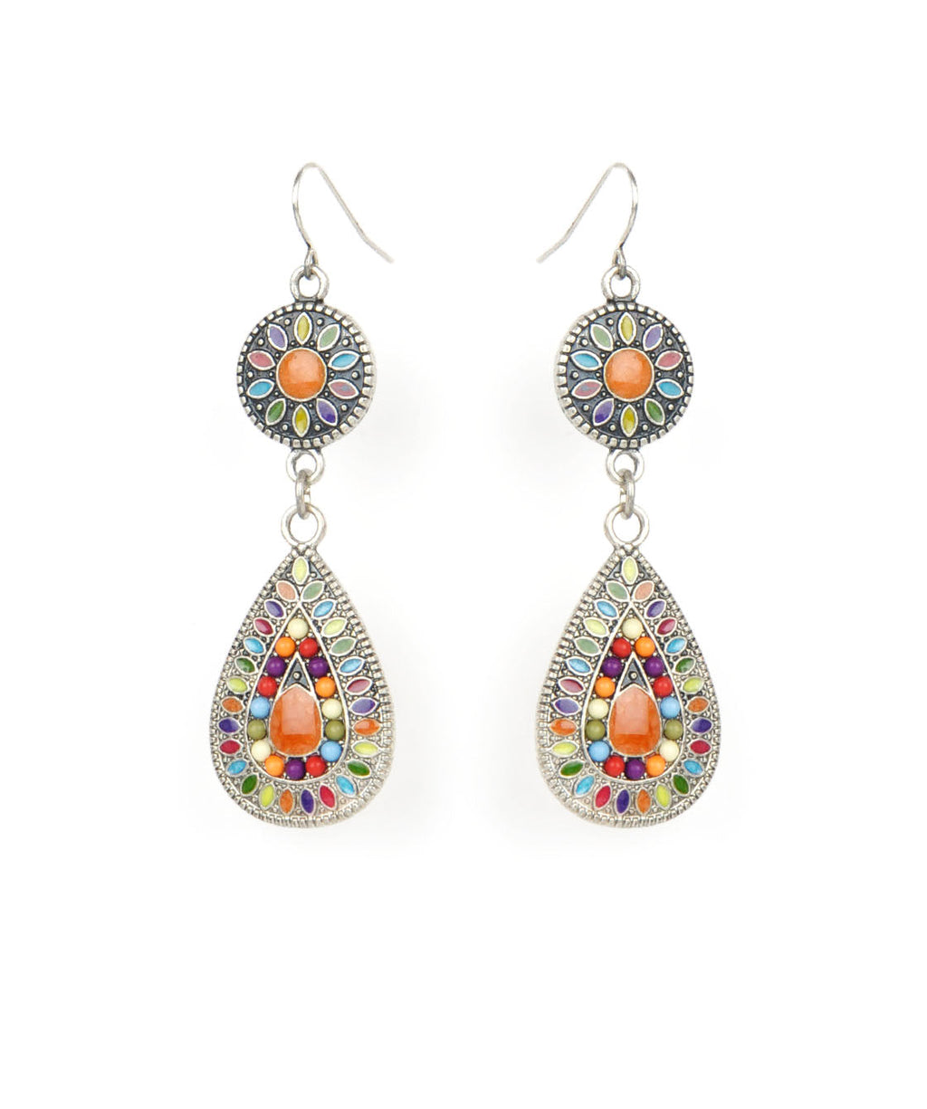Silver-Plated Alloy Diva Look Stylish Contemporary Earrings - The Pari