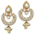 Gold-Polished Alloy Traditional Look Pearl Studded Earrings - The Pari