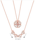 Gold-Polished Alloy Multi Wearing Heart Necklace For Girls - The Pari