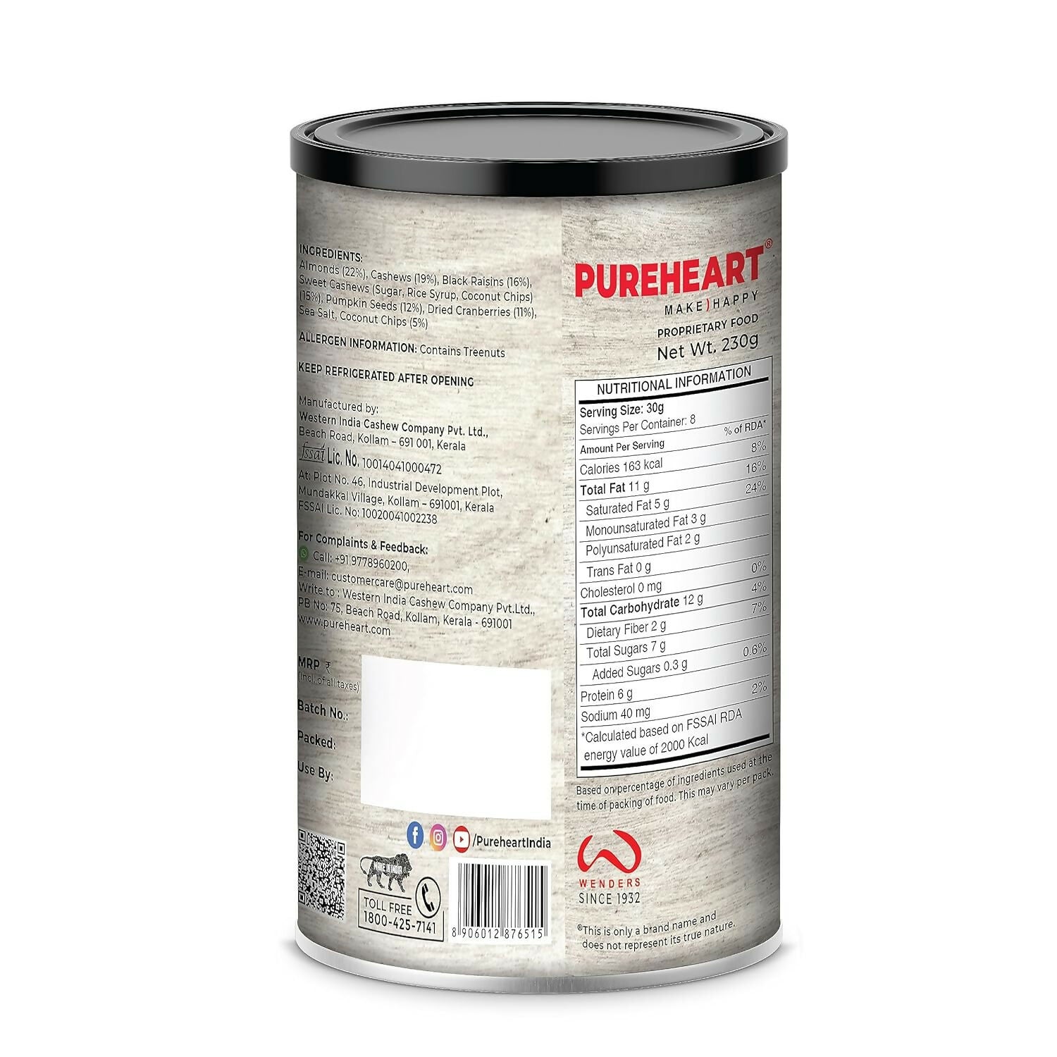 Pureheart Nutmix Salt & Sweet Dry Fruits Mix