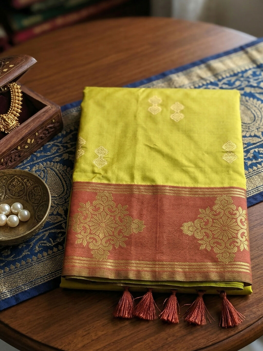 Shree Shyam Fashion Mustard Soft Silk Saree