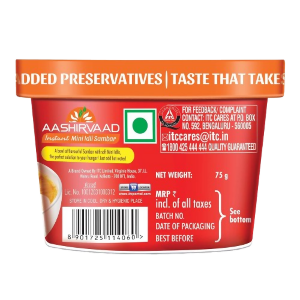 Aashirvaad Instant Mini Idli Sambhar