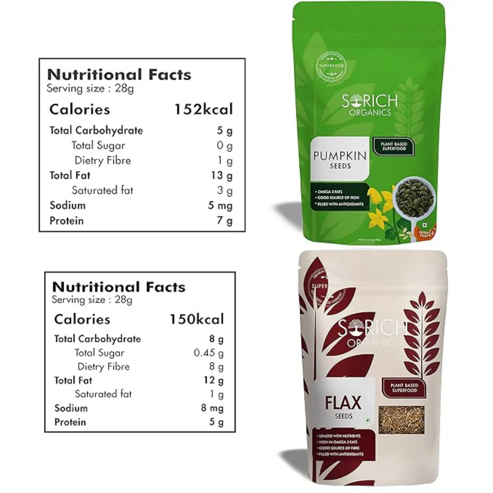 Sorich Organics Raw Flax Seeds & Pumpkin Seeds