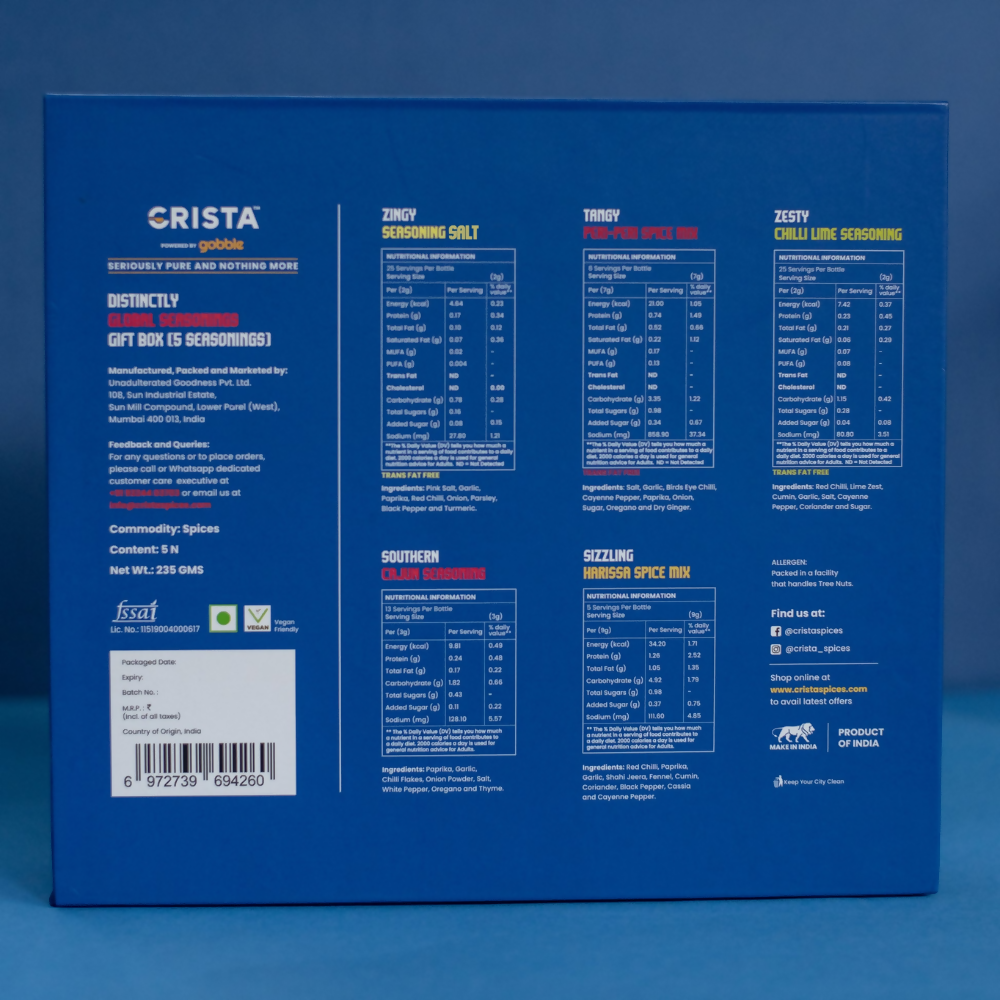 Crista Spices Distinctly Global Seasonings