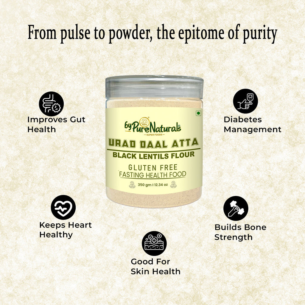 byPureNaturals Urad Daal Atta (Black Lentils Flour)