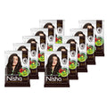 Nisha Henna Based Hair Colour for Women & Men Original Black (Pack of 10)