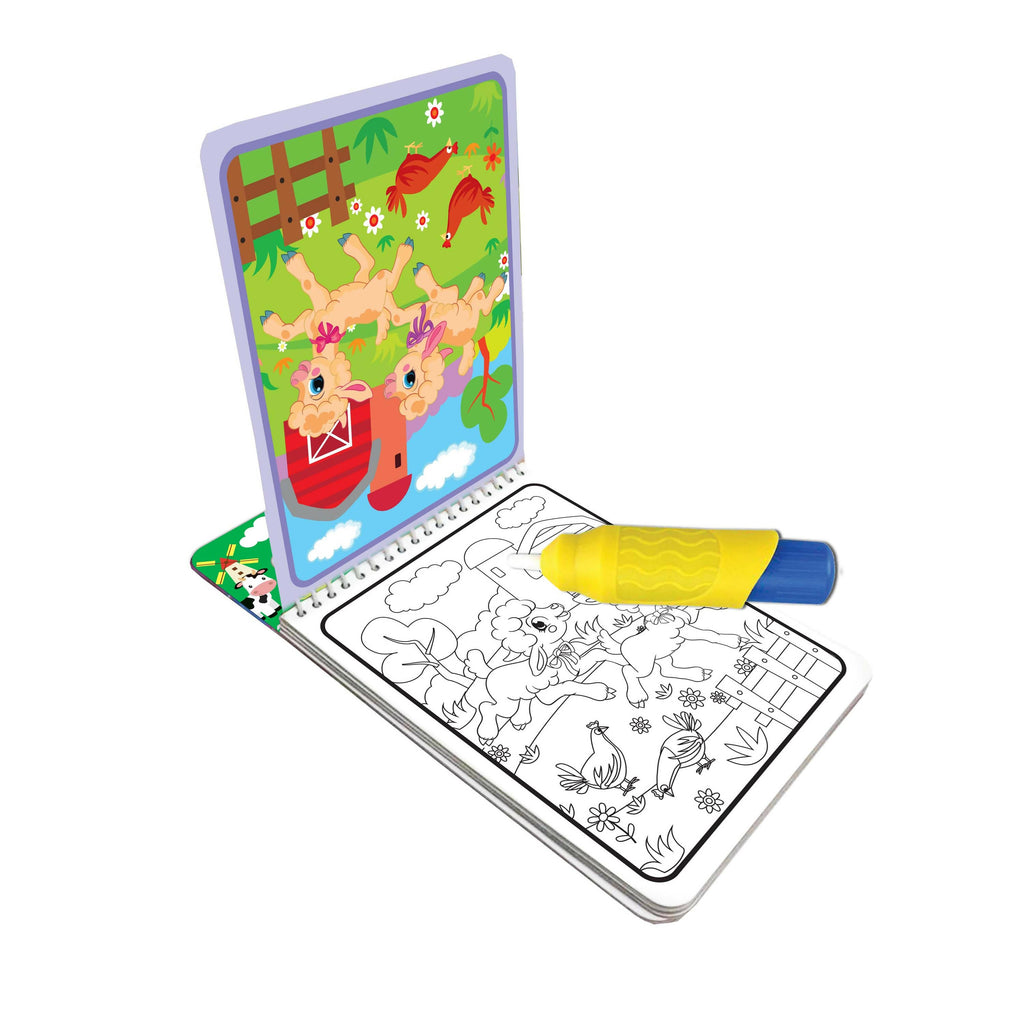 Dreamland Water Magic Farm Animals- With Water Pen - Use Over and Over Again : Children Drawing, Painting & Colouring Spiral Binding