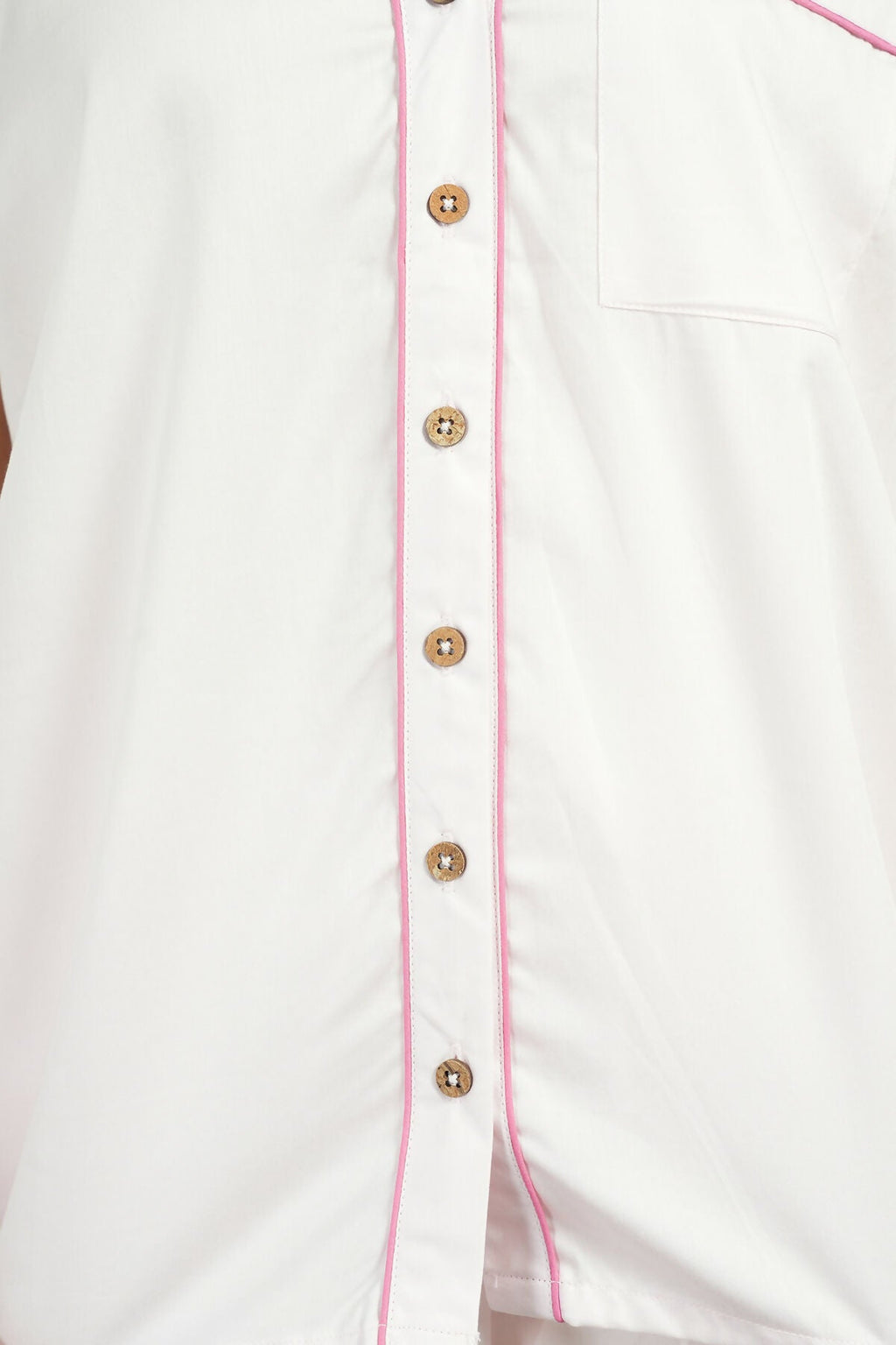 Breathables Women Cotton Night Suit Shirt And Shorts Co-Ord Set I Nightwear | Loungewear Set In Solid Colours