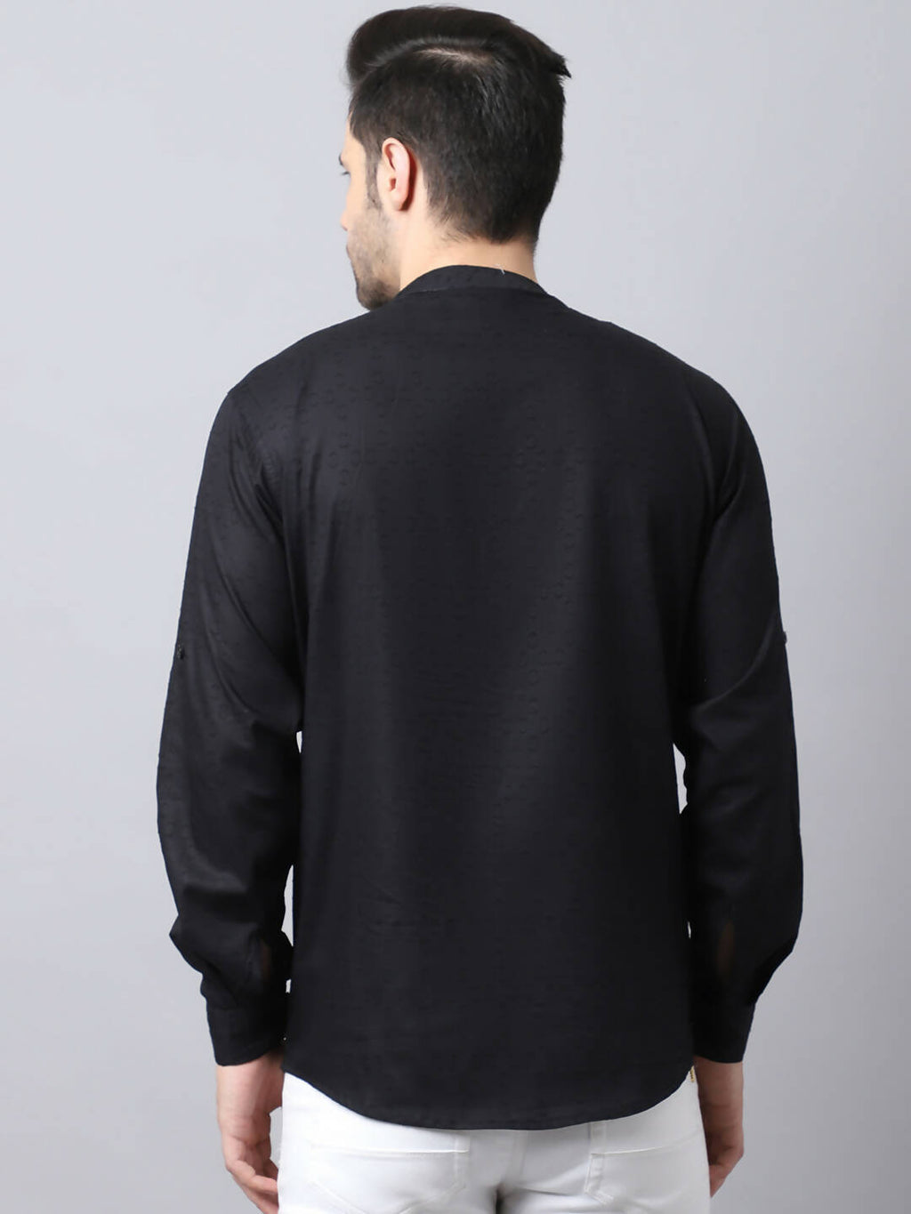 Even Apparels Black Pure Cotton Men's Kurta With Side Placket