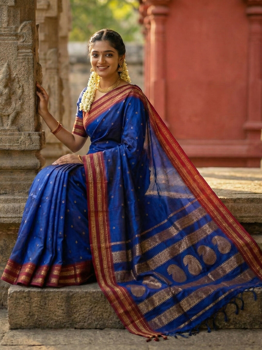 Shree Shyam Fashion Blue Soft Silk Saree
