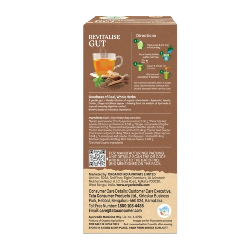 Organic India Revitalise Gut Tea Bags