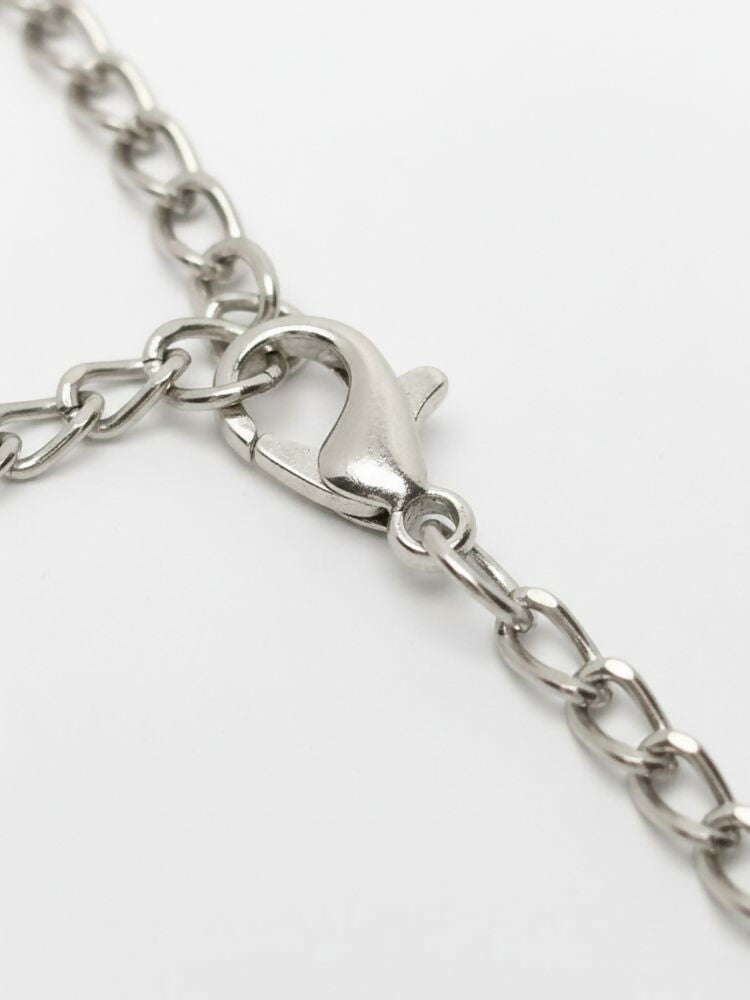 NVR Women Evil Eye Silver Plated Link Bracelet