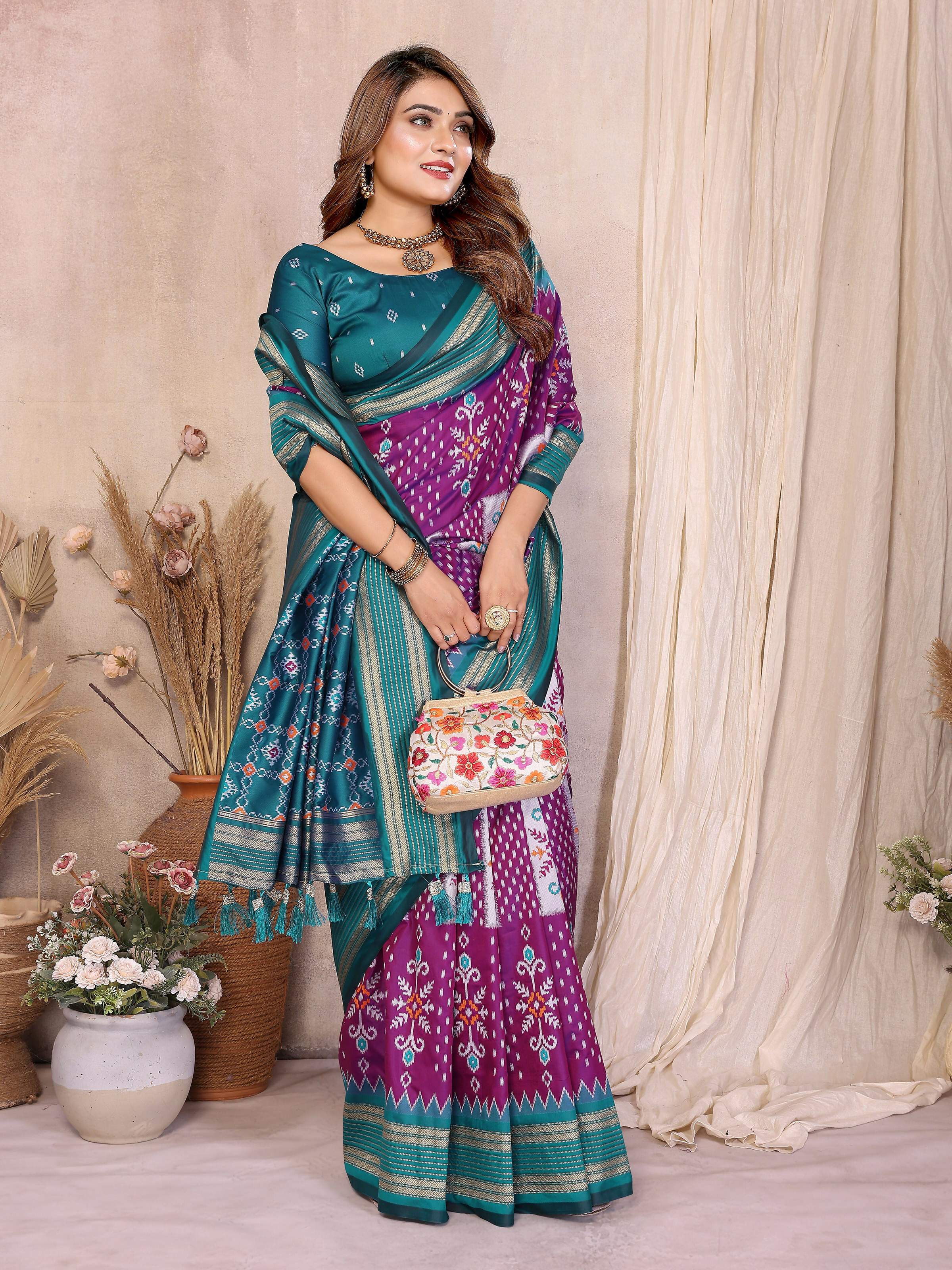 Aastha Fashion Wine Soft Silk Weaving Saree