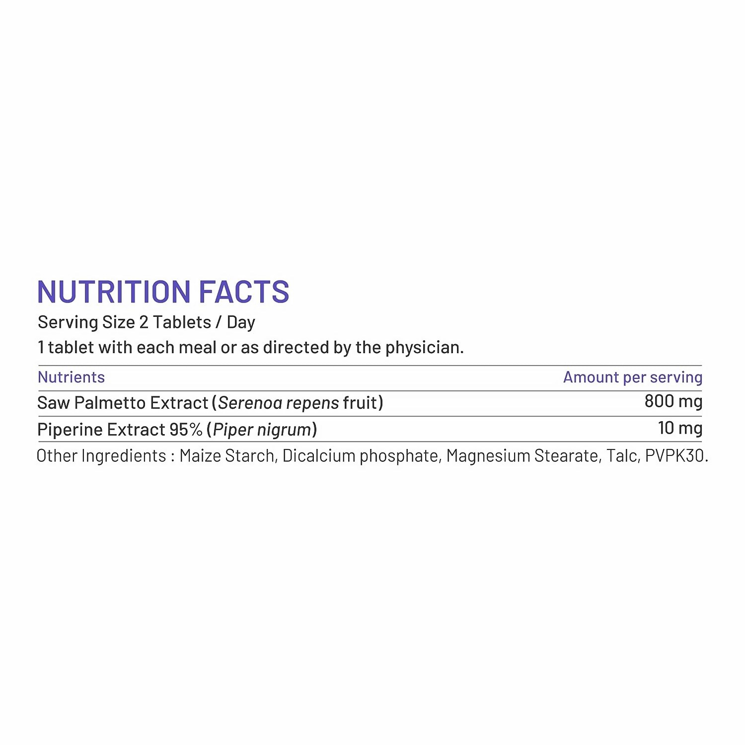 Bliss Welness Saw Palmetto Extract Tablets