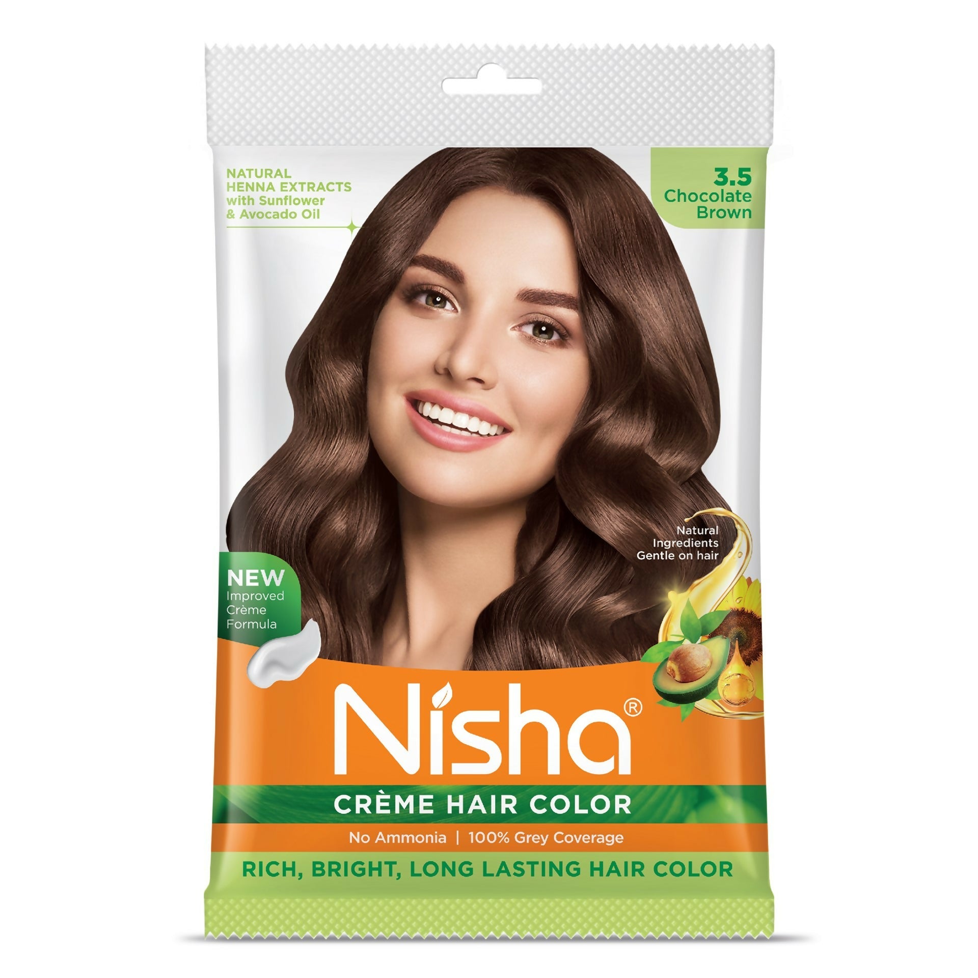 Nisha Creme Hair Color for Women - Chocolate Brown