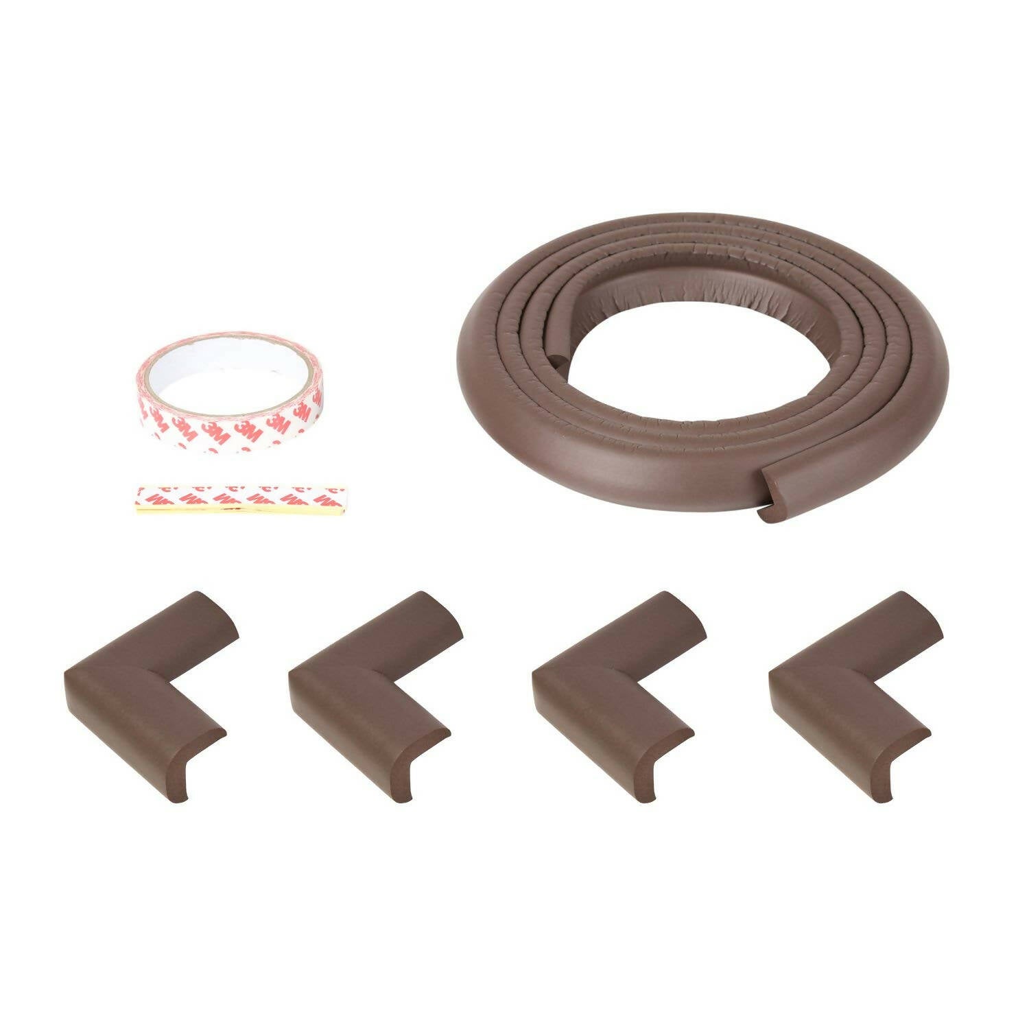 Safe-O-Kid Unique High Density L-Shaped 2 Mtr Long 4 Medium Edge Guards With 16 Corner Cushions (SOK9EDG3P054)