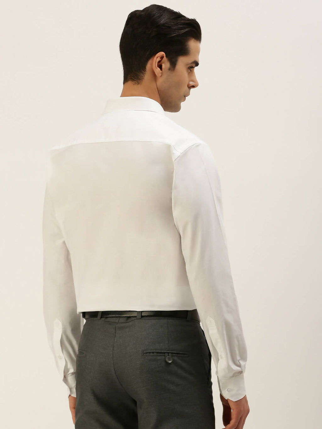 Ramraj Cotton Mens Full Sleeve Formal 100 % Cotton White Shirt
