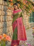 Shree Shyam Fashion Mehndi Pochampally Silk Saree
