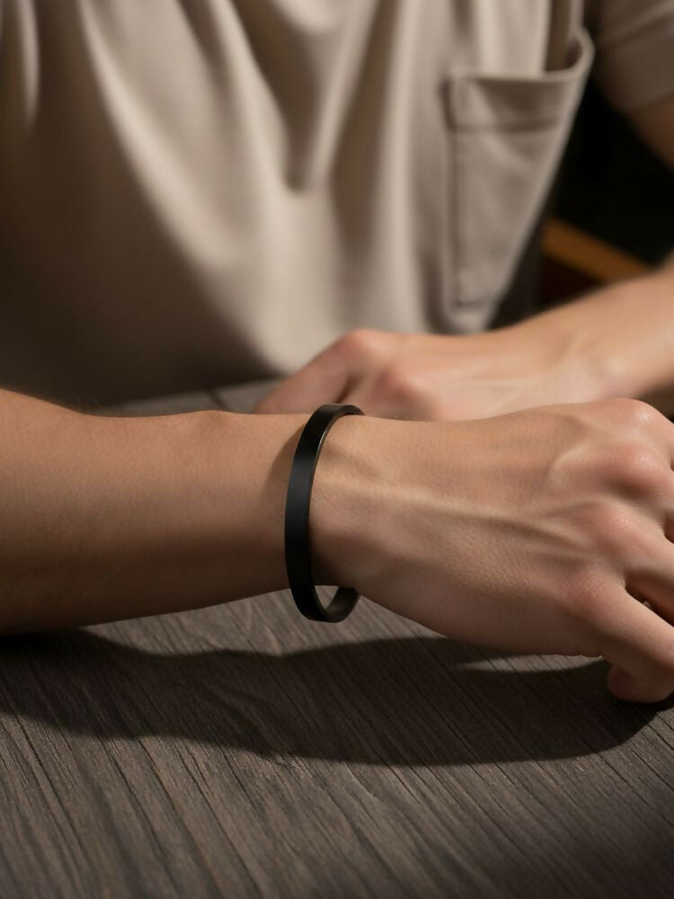 NVR Men Black Kada Bracelet