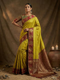 Shree Shyam Fashion Mustard Soft Silk Saree