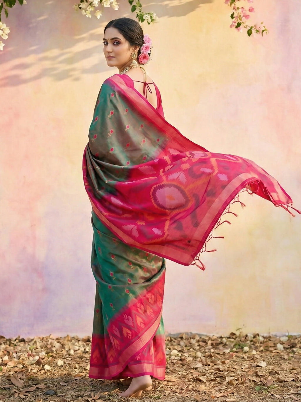 Shree Shyam Fashion Mehndi Soft Silk Saree