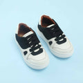 Tiny Bugs Boys Lace Up Casual Shoes - White & Black