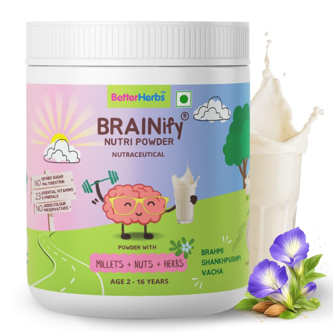 Better Herbs Brainify Vanilla Nutrition Drink Powder (2-16 Years)