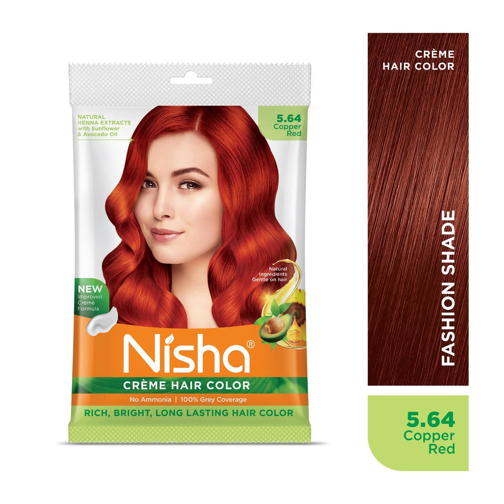 Nisha Creme Hair Color for Women - Copper Red