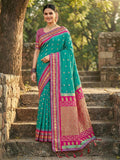 Shree Shyam Fashion Sea Green Soft Silk Saree