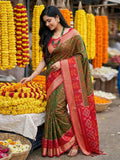 Shree Shyam Fashion Brown Pochampally Silk Saree