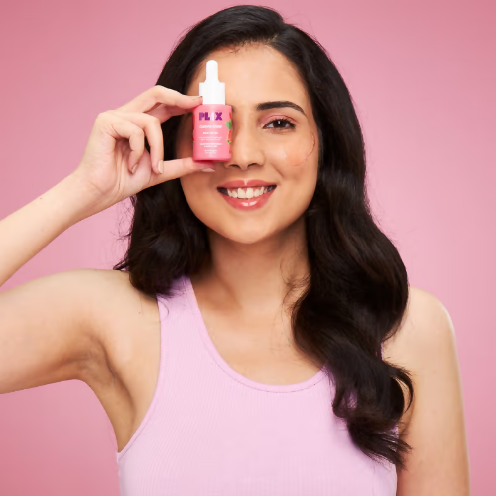 PLIX The Plant Fix Guava Glow Regime With Cleanser With 10% Vitamin C Serum & Invisible Sunscreen
