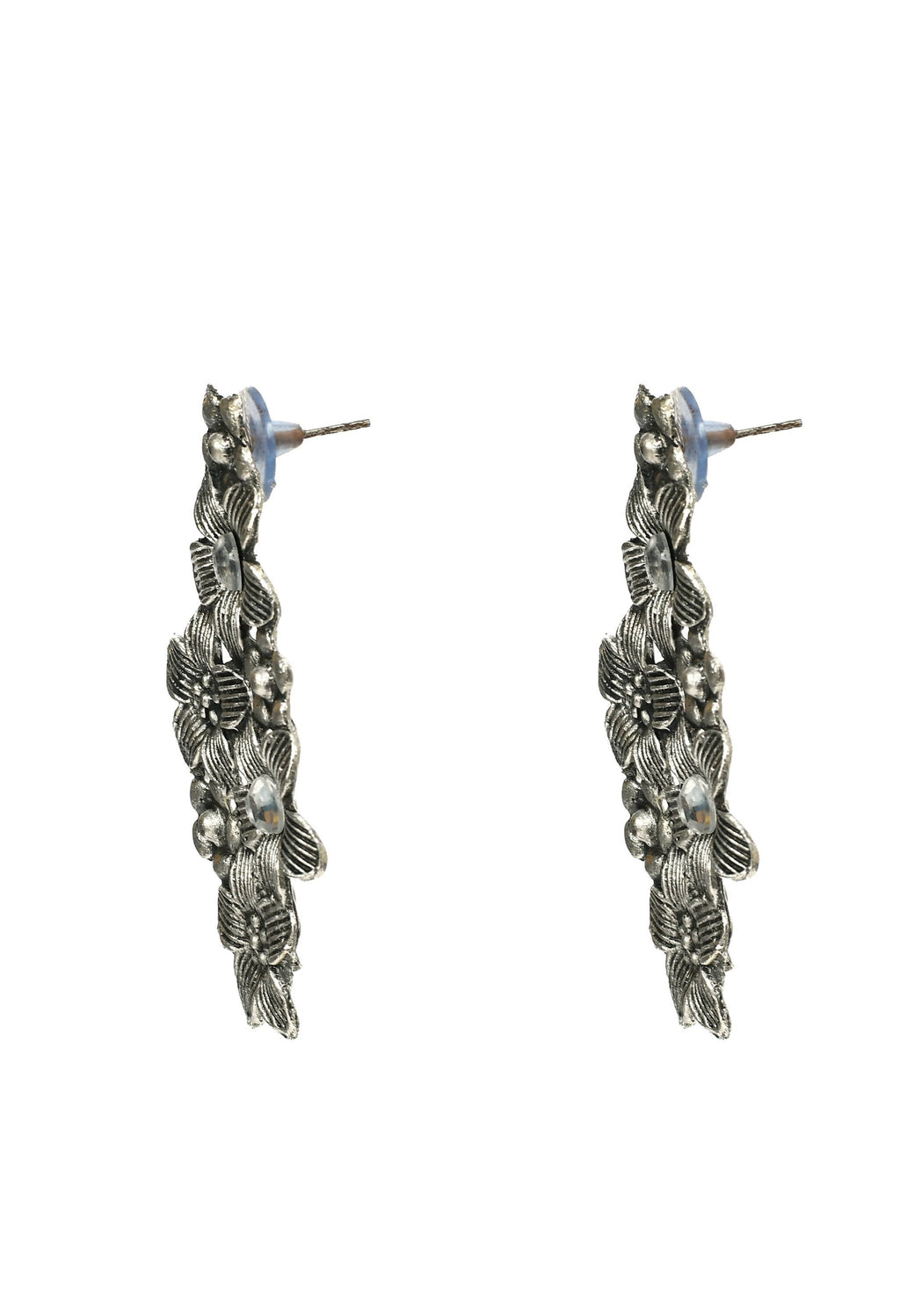 Mominos Fashion Johar Kamal Oxidised Silver-Plated Hasli Design Necklace Choker Set For Women