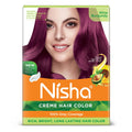 Nisha Creme Hair Color for Women - Wine Burgundy