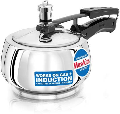 Hawkins Stainless Steel Contura 1.5 L Induction Bottom Pressure Cooker (SSC15)