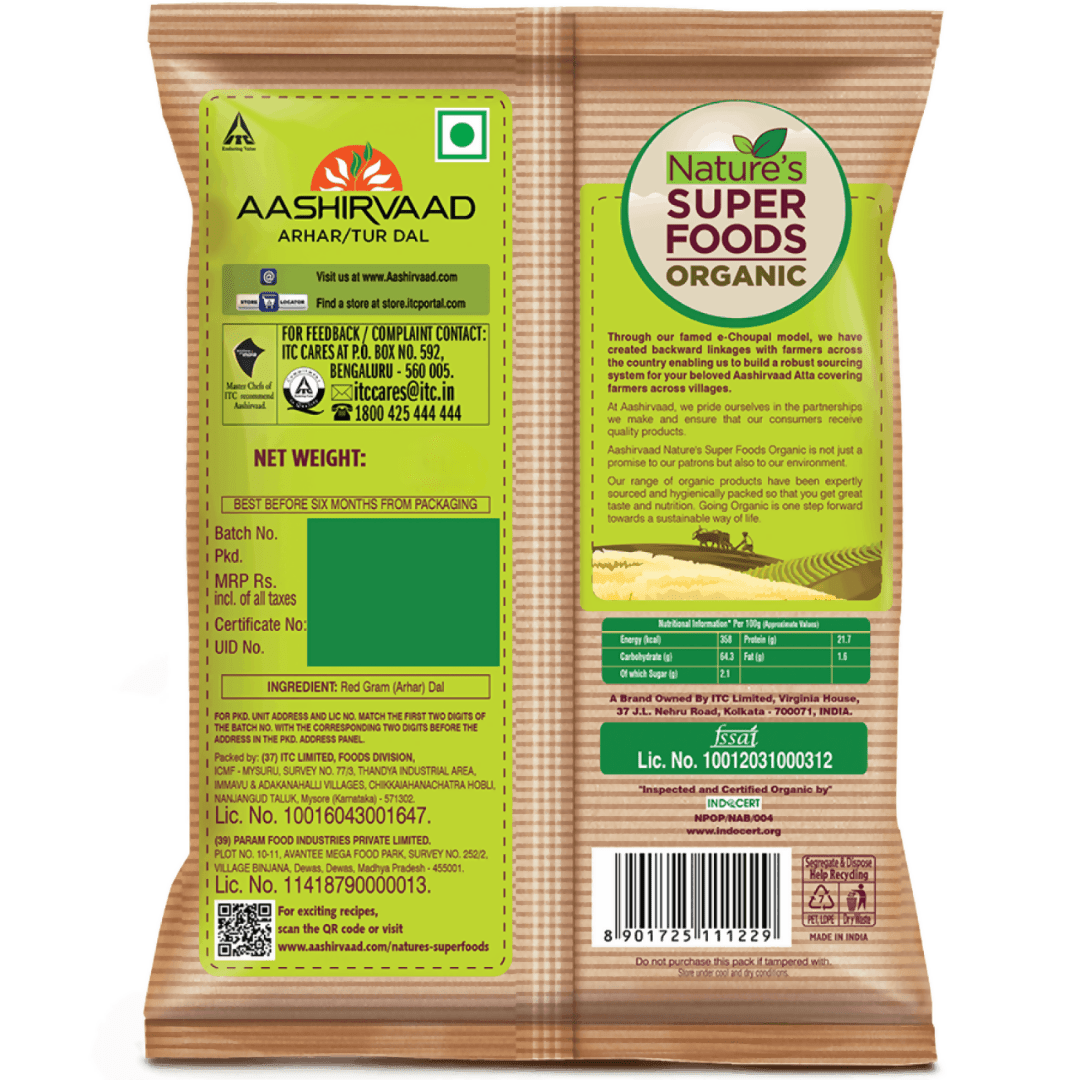 Aashirvaad Nature's Super Foods Organic Tur Dal