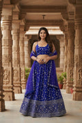 Lehenga Mart Designer Indian Wedding Lehenga Choli-Blue