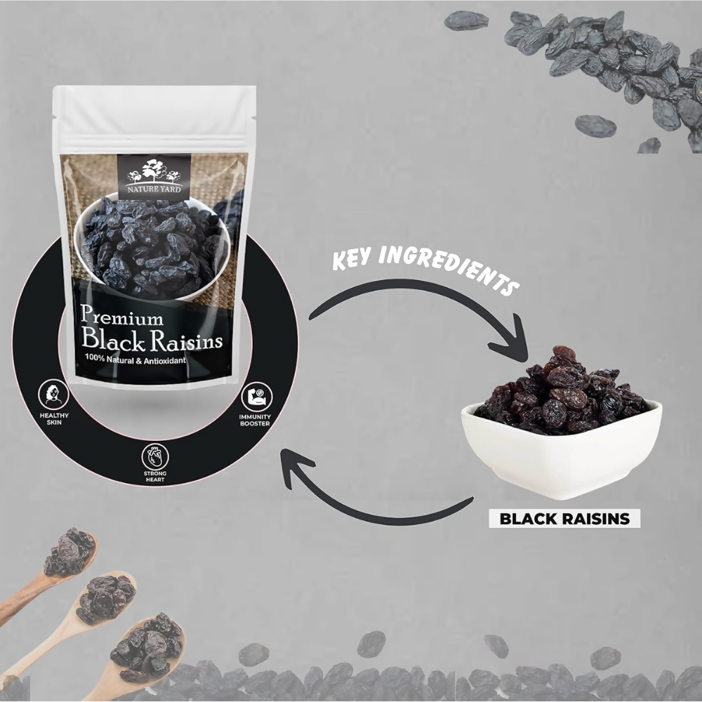 Nature Yard Black Raisins Seedless/kali kismis/kishmish dry fruit