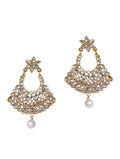Gold-Polished Alloy Traditional Look Pearl Studded Earrings - The Pari
