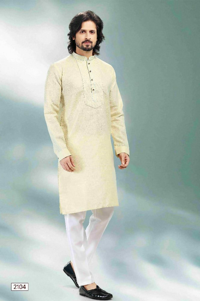 Raivat Ethnic Linen Cotton Pintux Work Kurta Pajama In Pista Green Colour