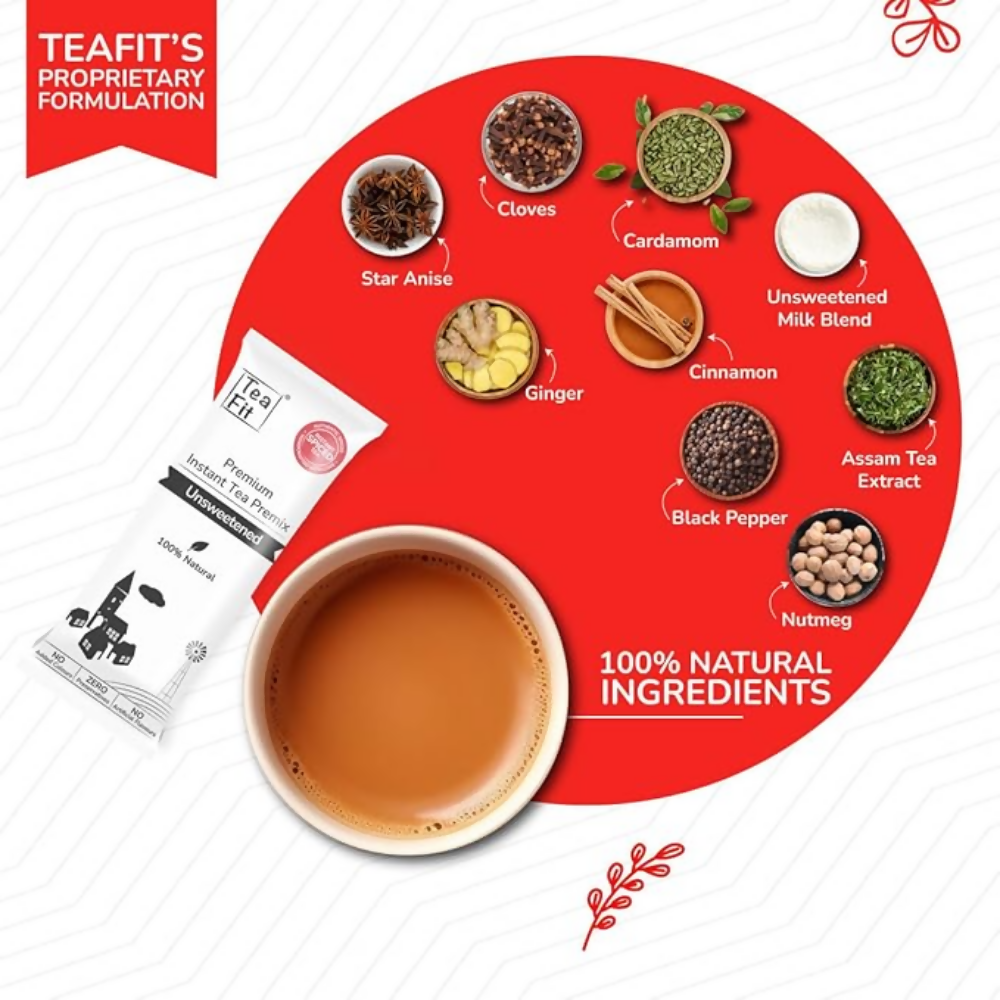 TeaFit Premium NO SUGAR Instant Masala Tea Premix