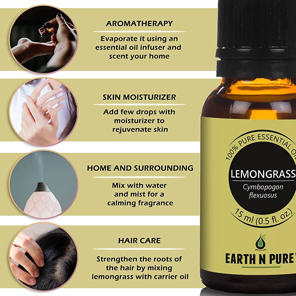 Earth N Pure Essential Oils (Tea Tree, Lavender, Eucalyptus, Peppermint & Lemongrass)